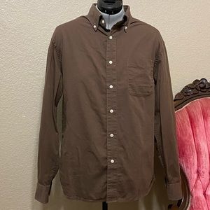 Duck Head Classic Button Down Men’s Brown Dress Shirt Work Wear Size Medium